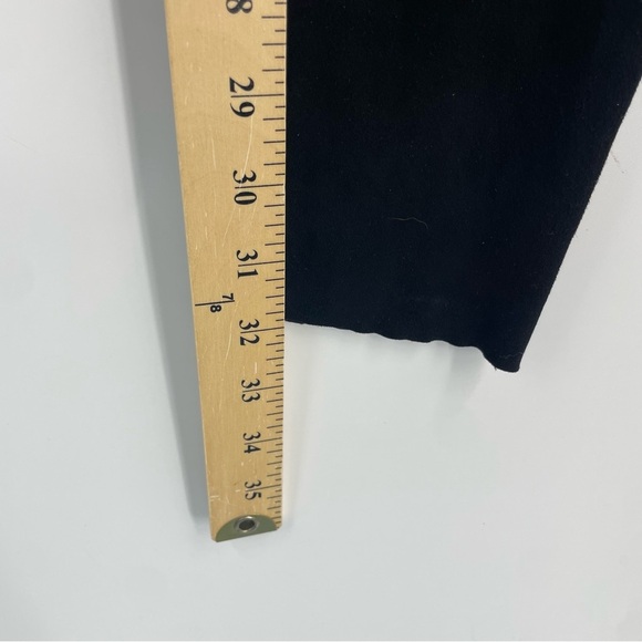 Alice + Olivia Lamb Leather Exposed Front Zip Ponte Combo Womens 0 Skinny Pant - Picture 9 of 11